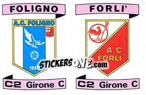 Sticker Scudetto Foligno / Forli' - Calciatori 1984-1985 - Panini