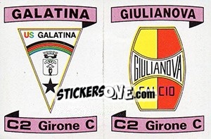 Sticker Scudetto Galatina / Giulianova - Calciatori 1984-1985 n. 572 - Panini