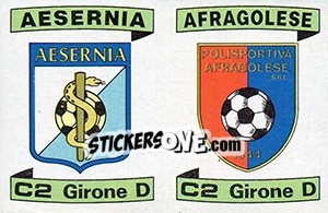 Figurina Scudetto Aesernina / Afragolese - Calciatori 1984-1985 - Panini