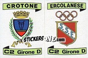 Cromo Scudetto Crotone / Ercolanese - Calciatori 1984-1985 - Panini