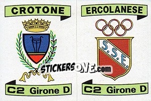 Sticker Scudetto Crotone / Ercolanese - Calciatori 1984-1985 n. 578 - Panini