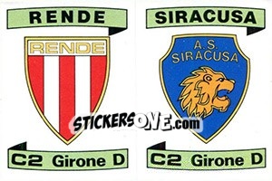 Figurina Scudetto Rende / Siracusa - Calciatori 1984-1985 - Panini