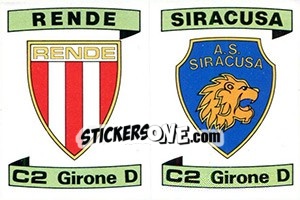 Sticker Scudetto Rende / Siracusa - Calciatori 1984-1985 n. 583 - Panini