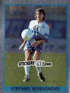 Sticker Stefano Borgonovo - Calciatori 1992-1993 n. 7 - Panini