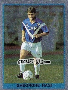 Figurina Gheorghe Hagi - Calciatori 1992-1993 - Panini