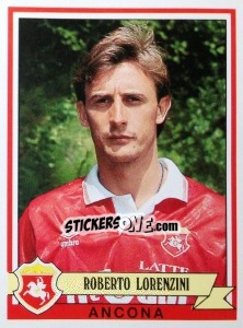 Sticker Roberto Lorenzini - Calciatori 1992-1993 n. 44 - Panini