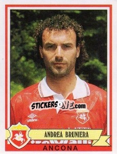 Sticker Andrea Bruniera - Calciatori 1992-1993 - Panini