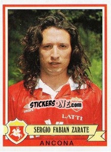 Sticker Sergio Fabian Zarate - Calciatori 1992-1993 - Panini