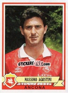 Sticker Massimo Agostini - Calciatori 1992-1993 n. 50 - Panini