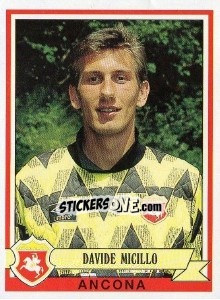 Sticker Davide Micillo - Calciatori 1992-1993 n. 53 - Panini