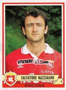 Sticker Salvatore Mazzarano - Calciatori 1992-1993 - Panini