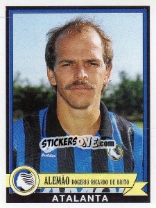 Sticker Alemão Rogerio Ricardo De Brito - Calciatori 1992-1993 n. 63 - Panini