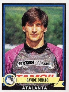 Sticker Davide Pinato - Calciatori 1992-1993 n. 70 - Panini