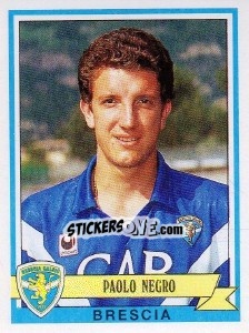 Figurina Paolo Negro - Calciatori 1992-1993 - Panini