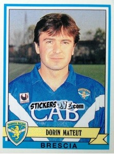Sticker Dorin Mateut - Calciatori 1992-1993 - Panini
