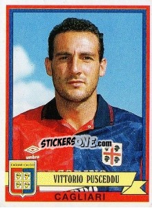 Sticker Vittorio Pusceddu - Calciatori 1992-1993 n. 98 - Panini