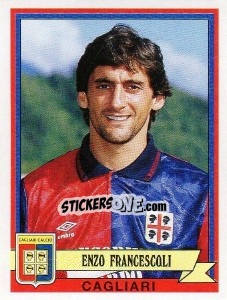 Sticker Enzo Francescoli - Calciatori 1992-1993 n. 101 - Panini