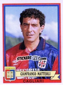 Sticker Gianfranco Matteoli - Calciatori 1992-1993 n. 102 - Panini