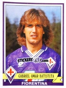 Sticker Gabriel Omar Batistuta - Calciatori 1992-1993 n. 118 - Panini