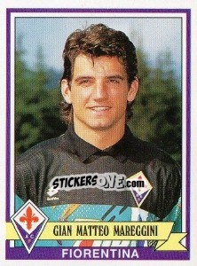 Sticker Gian Matteo Mareggini - Calciatori 1992-1993 - Panini