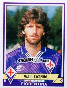 Sticker Mario Faccenda - Calciatori 1992-1993 - Panini