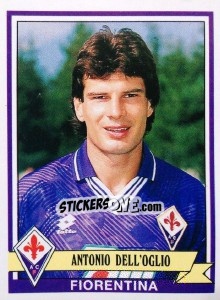 Sticker Antonio Dell'Oglio - Calciatori 1992-1993 n. 123 - Panini