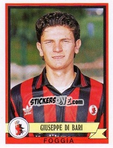 Cromo Giuseppe Di Bari - Calciatori 1992-1993 - Panini