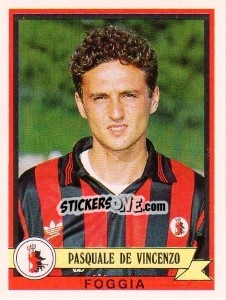 Sticker Pasquale De Vincenzo - Calciatori 1992-1993 - Panini