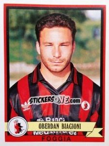 Sticker Oberdan Biagioni - Calciatori 1992-1993 n. 137 - Panini
