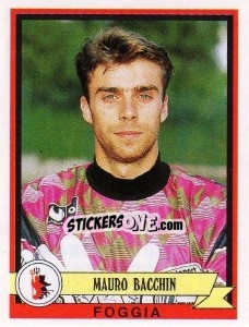 Sticker Mauro Bacchin - Calciatori 1992-1993 n. 138 - Panini