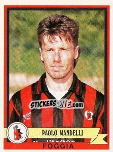 Sticker Paolo Mandelli - Calciatori 1992-1993 n. 140 - Panini