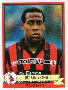 Sticker Hernan Medford - Calciatori 1992-1993 - Panini