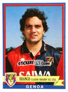 Sticker Branco Claudio Ibrahim Vaz Leal - Calciatori 1992-1993 - Panini