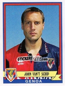 Sticker John Van't Schip - Calciatori 1992-1993 - Panini