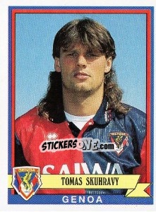 Sticker Tomas Skuhravy - Calciatori 1992-1993 n. 153 - Panini