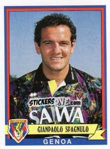 Sticker Gianpaolo Spagnulo - Calciatori 1992-1993 - Panini