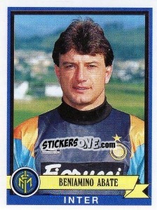 Sticker Beniamino Abate - Calciatori 1992-1993 n. 172 - Panini