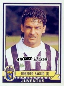 Sticker Roberto Baggio - Calciatori 1992-1993 n. 187 - Panini