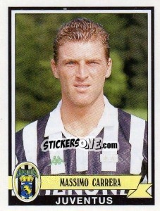 Sticker Massimo Carrera - Calciatori 1992-1993 n. 191 - Panini