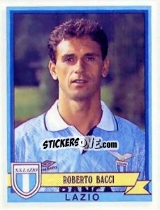 Sticker Roberto Bacci - Calciatori 1992-1993 n. 198 - Panini