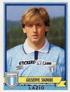 Sticker Giuseppe Signori - Calciatori 1992-1993 - Panini