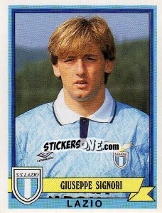 Sticker Giuseppe Signori - Calciatori 1992-1993 n. 205 - Panini