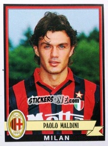 Sticker Paolo Maldini - Calciatori 1992-1993 n. 214 - Panini