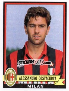 Figurina Alessandro Costacurta - Calciatori 1992-1993 - Panini