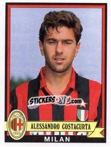 Sticker Alessandro Costacurta - Calciatori 1992-1993 n. 216 - Panini