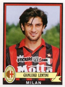 Sticker Gianluigi Lentini - Calciatori 1992-1993 n. 218 - Panini