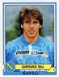 Figurina Gianfranco Zola - Calciatori 1992-1993 - Panini