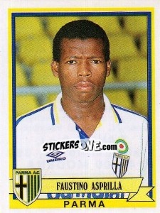Sticker Faustino Asprilla - Calciatori 1992-1993 n. 256 - Panini