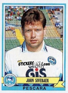 Sticker John Sivebaek - Calciatori 1992-1993 n. 263 - Panini