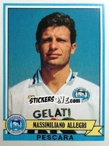 Figurina Massimiliano Allegri - Calciatori 1992-1993 - Panini